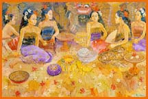 Balinese Girls and Offering - Marsa