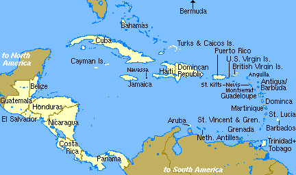 Map of Central America