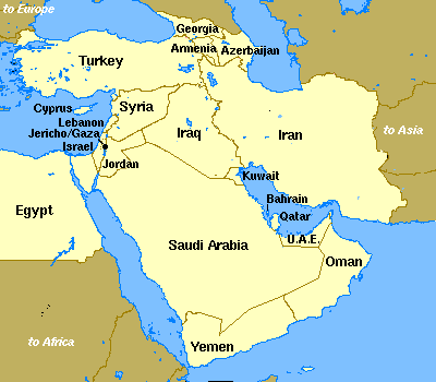 Map of Middle East