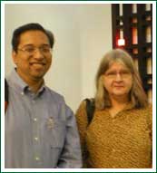 Dr. Birute Mary Galdikas of Orangutan Foundation International and Eka Ginting of indo.com
